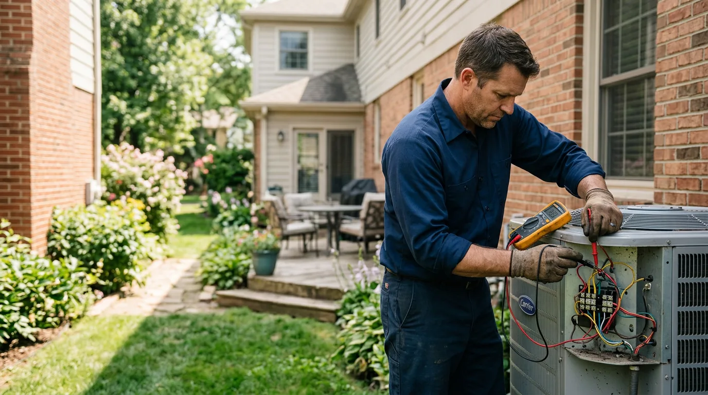 HVAC technician working near Lampasas, TX
